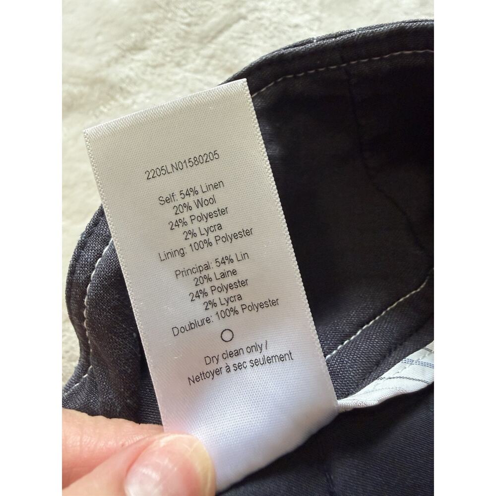 Veronica Beard Sz 2 Shorts Alicia Linen Blend High Rise Pleated Dark Navy $348 - Picture 11 of 16